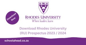 Download Rhodes University (RU) Prospectus 2023 2024
