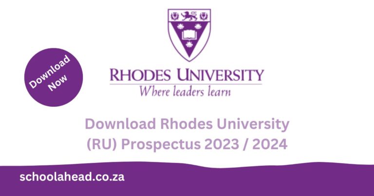 Download Rhodes University (RU) Prospectus 2023 2024