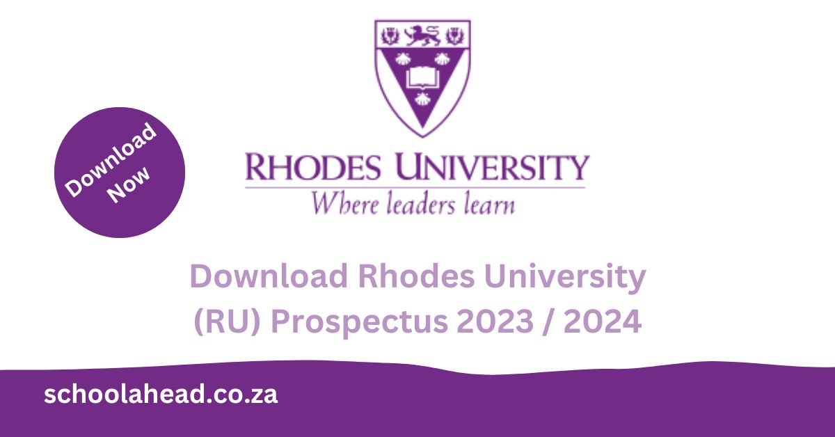 Rhodes University (RU) Prospectus 2023 / 2024 Pdf Download SchoolAhead