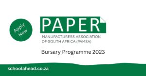 Paper Manufacturers Association of South Africa (PAMSA) Bursary Programme