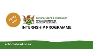 Mpumalanga Department of Culture, Sports & Recreation Internship Programme