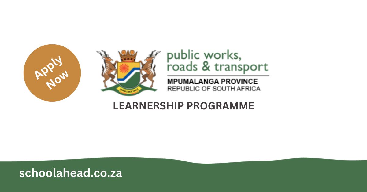 Mpumalanga Department of Public Works: Learnerships 2023 / 2024 ...