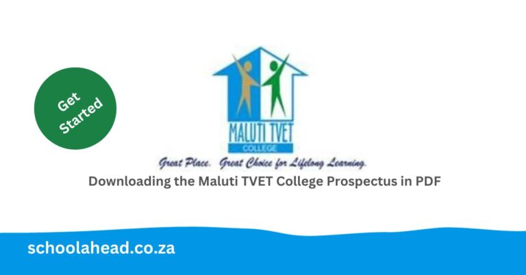 Downloading the Maluti TVET College Prospectus in PDF