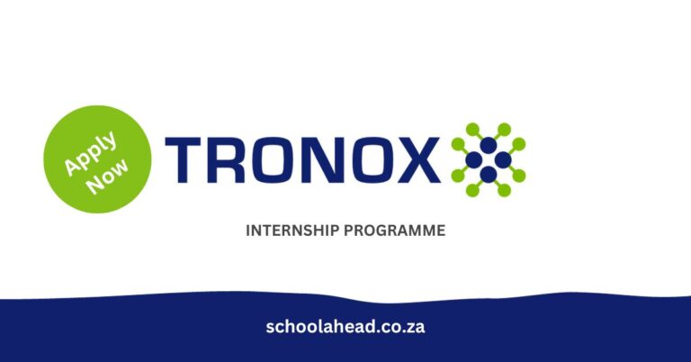 Tronox Holdings Internship Programme