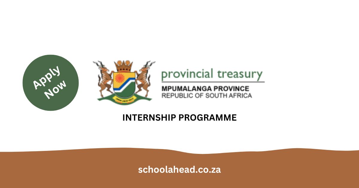 Mpumalanga Provincial Treasury: Internships 2024 - SchoolAhead