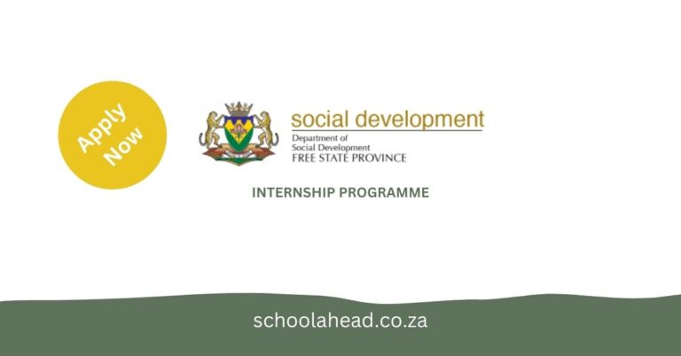 Free State Department Of Social Development Internship Programme